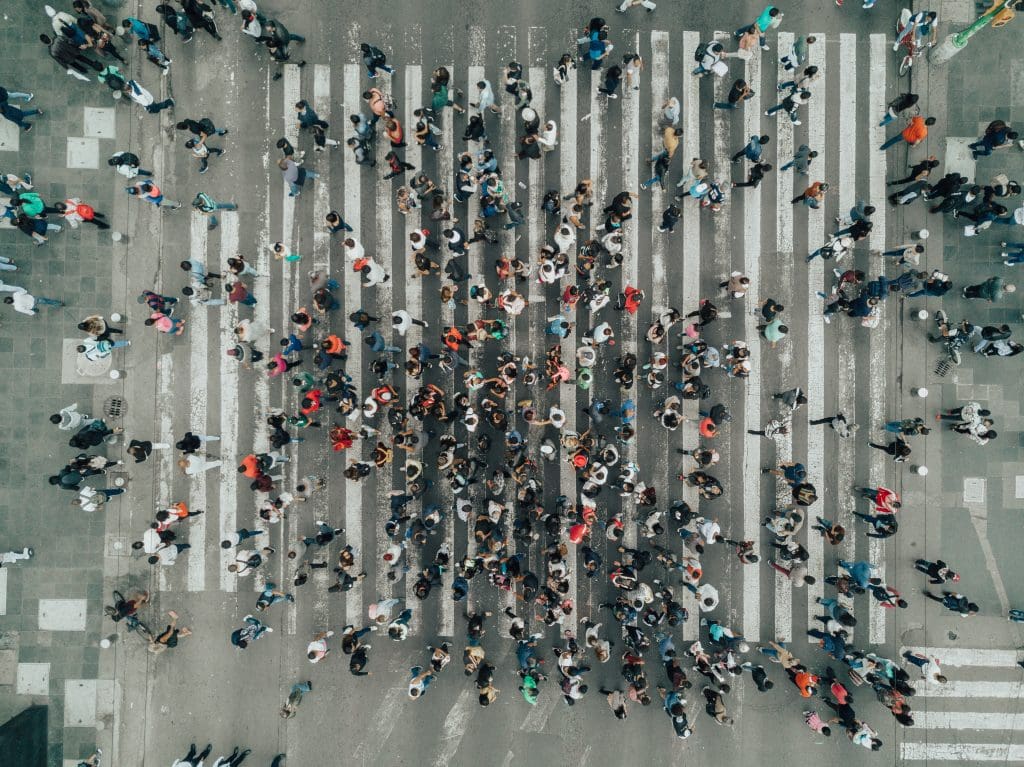 Vista aérea de un cruce en Ciudad de México